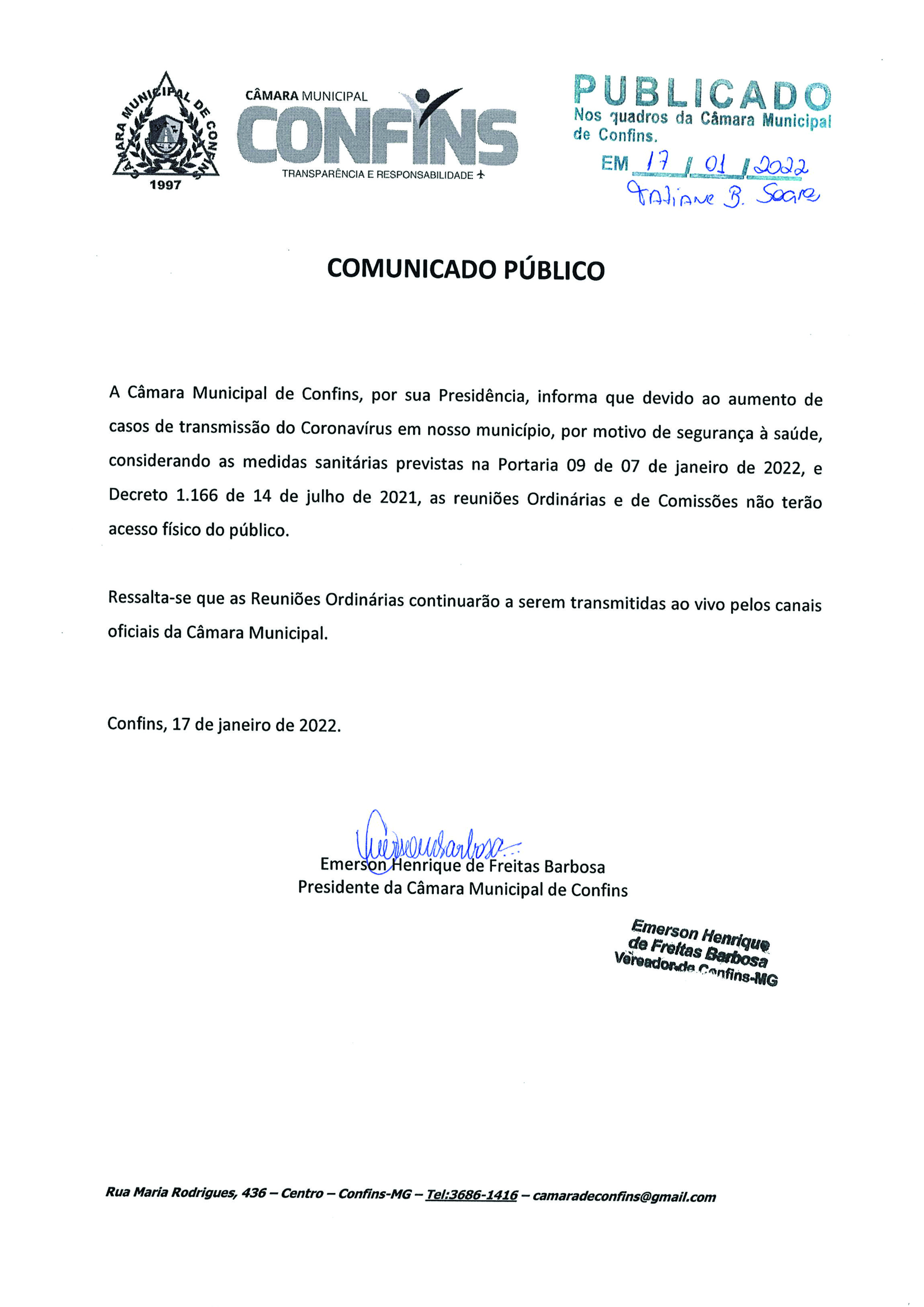 COMUNICADO